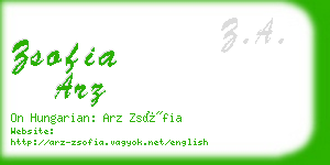 zsofia arz business card